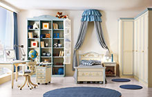 Finitura H02 patinato magnolia sovracolore azzurro