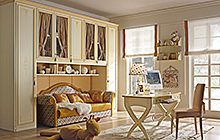 Finitura H05 patinato magnolia sovracolore arancio