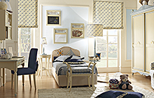 Finitura H02 patinato magnolia sovracolore azzurro