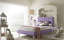 Finitura N06 bianco patinato
sovracolore lilla