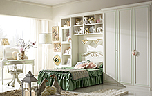 Finitura N01 bianco patinato sovracolore verde