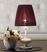 Art. PA010 Small lampshade with pleated fabric