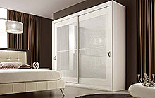 KASIA wardrobe with 2 sliding doors / LTTOD1 bed